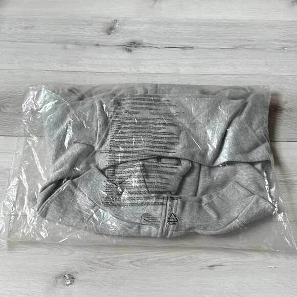 COTTON ON Crop Cotton Blend Zip-Up Hoodie Heather Grey  SP NWT in packaging - Picture 6 of 6